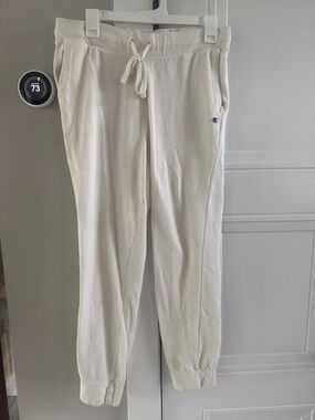 Champion Womens Sweatpants Cream Size Medium